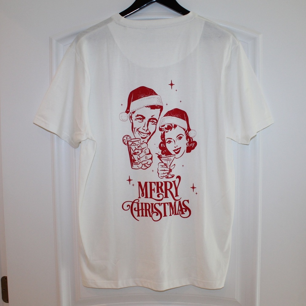 Merry Christmas cocktail T-shirt (men’s XL) (NWT)